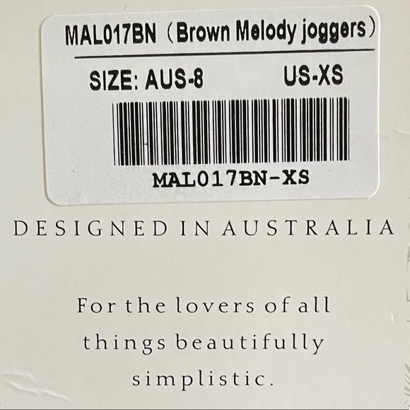 🆕 NWT Morrisday the Label Tan Melody Jogger Size X-Small - Picture 3 of 5